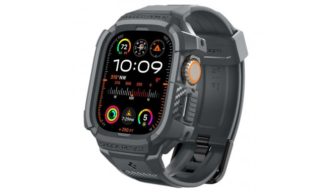 Spigen Rugged Armor Pro - Pasek z obudową do Apple Watch Ultra 49 mm (Dark Grey)