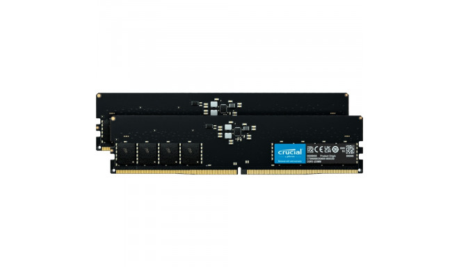 Crucial DDR5 - 64GB - 5600 - CL - 46 (2x 32 GB) dual kit, RAM (black, CT2K32G56C46U5, INTEL XMP, AMD