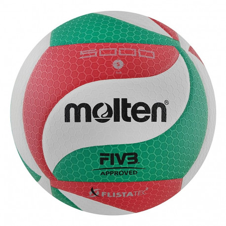 Molten võrkpall V5M5000 FIVB 5, valge-puna-roheline