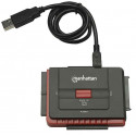 Manhattan USB-A to SATA/IDE Adapter Cable, 3-in-1 with One-Touch Backup, Male to Male, 1.5m, 480 Mbp