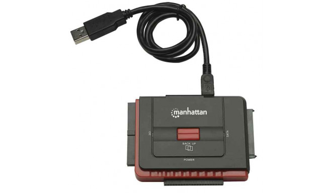 Manhattan USB-A to SATA/IDE Adapter Cable, 3-in-1 with One-Touch Backup, Male to Male, 1.5m, 480 Mbp