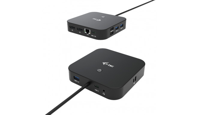 i-tec USB-C kahe ekraaniga dokkimisjaam 2x DP LAN AUDIO Power Delivery 100 W