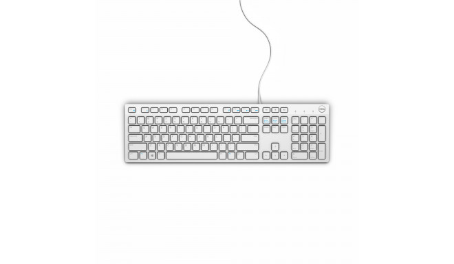 Klawiatura Dell KB216 przewodowa 100% (full-size) biała