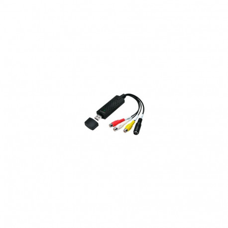 "LogiLink USB 2.0 > 3xCinch + miniDIN5 (ST-BU) Audio-/ Videograbber Adapter Schwarz"