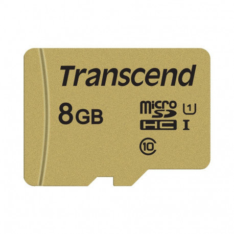 Transcend Gold 500S microSD w/adp (V30) R95/W60 8GB