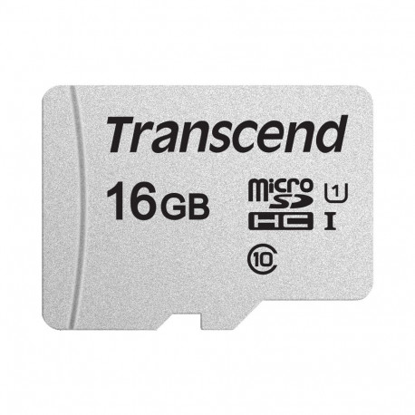 Transcend mälukaart microSD 300S 16GB R95/W45 ilma adapterita, hõbedane