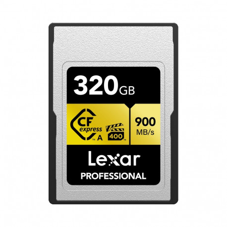 LEXAR CFEXPRESS PRO GOLD, VPG400, R900/W800 (TYPE A) 320GB - Карты памяти - Photopoint