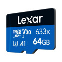 LEXAR MICROSDXC 633X UHS-I/A1/U3/10 R95/NO ADAP (V30) 64GB