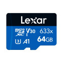 LEXAR MICROSDXC 633X UHS-I/A1/U3/10 R95/NO ADAP (V30) 64GB