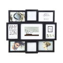 Focus photo frame Collage for 9 photos, black