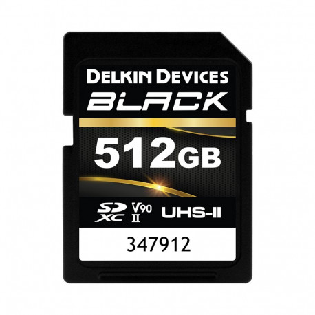 Delkin SDXC BLACK Rugged UHS-II R300/W250 (V90) 512GB (new)