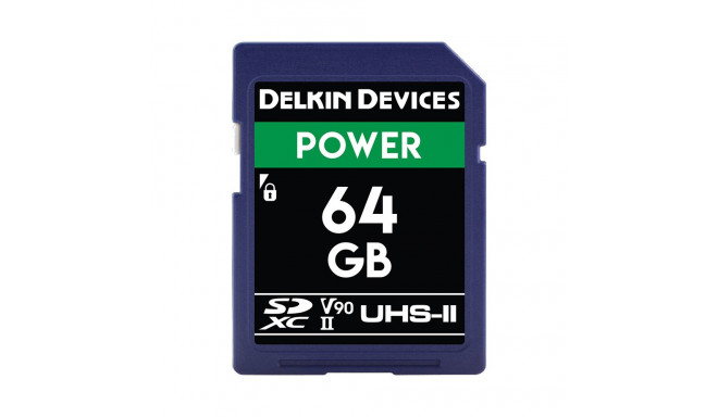 Delkin SDXC Power 2000X UHS-II U3 (V90) R300/W250 64GB