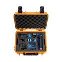 BW OUTDOOR CASE TYPE 3000 FOR GOPRO HERO 12 (FITS EVEN GOPRO HERO 9/10/11), CHARGE-IN-CASE. ORANGE