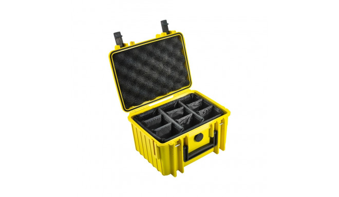 BW OUTDOOR CASES TYPE 2000 / YELLOW (DIVIDER SYSTEM)