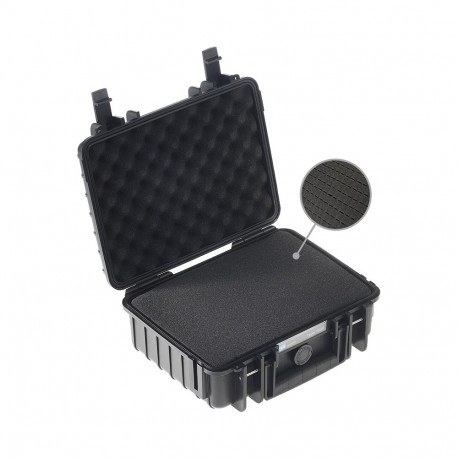 BW Outdoor Cases kohver Type 1000 kohandatava sisuga, must