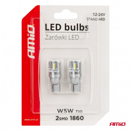 LED pirnid canbus T10 W5W 3*1860 SMD valge 12/24V