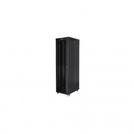 RACK CABINET 19" FREE-STANDING 47U/800X1000 (FLAT PACK) WITH GLASS DOOR LCD BLACK LANBERG V2
