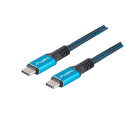 USB-C M/M 4.0 CABLE 0.5M 100W 8K 30HZ BLACK-BLUE LANBERG