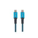 USB-C M/M 4.0 CABLE 0.5M 100W 8K 30HZ BLACK-BLUE LANBERG