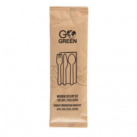 Go Green Wooden Table Accessories Set