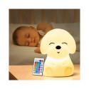 Elight DG1 Собачка Мягкая силиконовая лампа детский ночник с аккумулятором / USB & пультом Белый