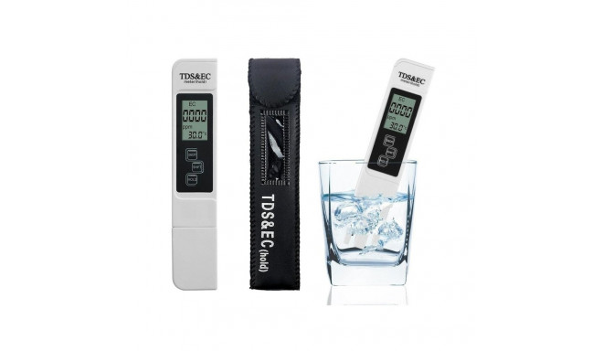 IVY Aqua A1 3in1 Water quality and hardness meter TDS EC temperature + Case White