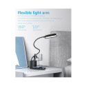 Elight T9 5W Desk Flexible Lamp with 15W Wireless charger + Pen holder USB Cable Powered Black