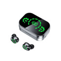WoW YD03 TWS Bluetooth 5.3 Wireless Hi-Fi Headset with HD Mic USB Power Bank Black