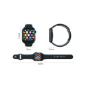 iWear G5 Aluminum Sport BT Call Smart Watch with Heartrate & Blood Oxygen monitor + extra strap Blac