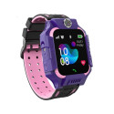 Bemi K2 Water Resist IP67 Sim GPS Tracking Kids Watch with Voice Call & Chat Camera Purple