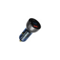 Baseus Particular Digital Display QC+PPS Dual Quick Charger Car Charger 65W Silver