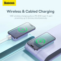 Baseus Magnetic Mini 20000 mAh 20W Powerbanka - fialová + USB-C / USB-C kabel