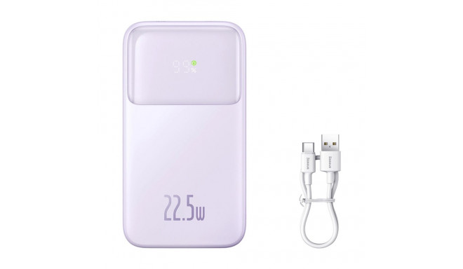 Baseus Comet Series powerbank with display 10000mAh 22.5W - purple + USB-A / USB-C cable