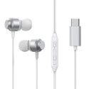 Sluchátka do uší Joyroom JR-EC06 USB-C - stříbrná