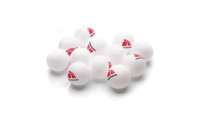 Zestaw 12 piłeczek do ping ponga Meteor białe 15026