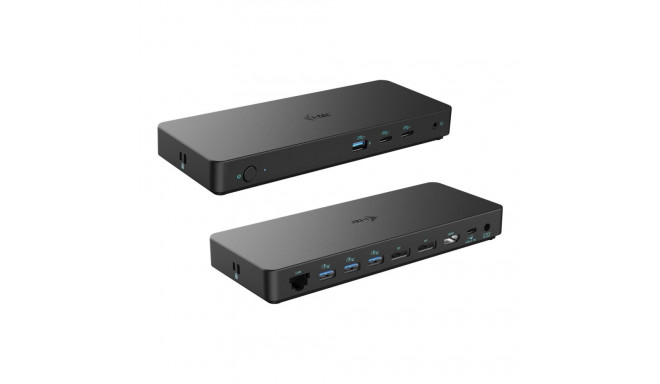 I-TEC USB-C kolmik 4K ekraan dokk Gen2 2xDP 1xHDMI 1xGLAN 3xUSB 3.2 Gen1 1xUSB 3.2 Gen2 2xUSB-C Gen2
