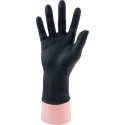 Rubber gloves / nitrile gloves without powder M black 100 pcs in a box Santex