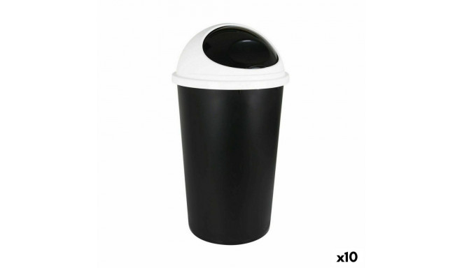 Rubbish Bin Tontarelli Big hoop White Black 45 L (10 Units)