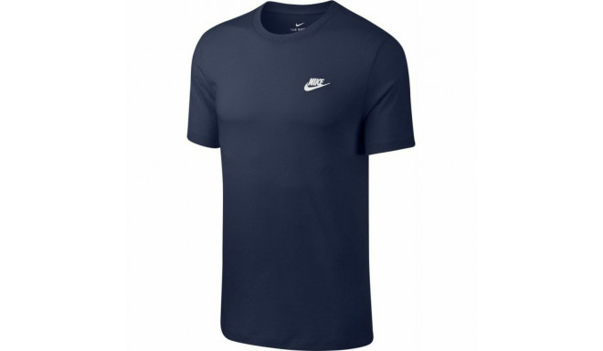 Vīriešu Krekls ar Īsām Piedurknēm Nike AR4997-410 Jūras - M