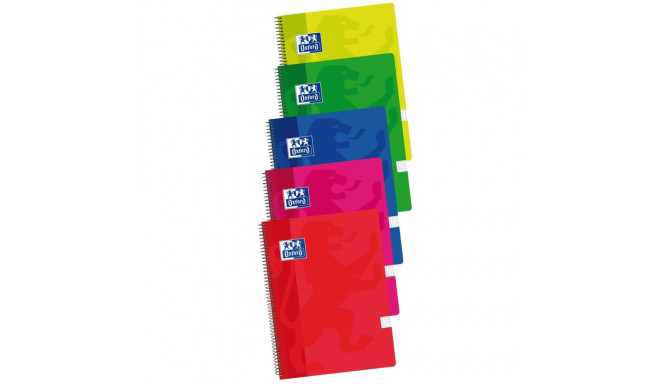 Notebook Oxford Multicolour Din A4 5 Pieces 80 Sheets