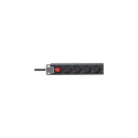Intellinet 19&quot; 1U Rackmount 9-Way EU 2-pin (CEE 7/3) PDU, 16A, On/Off, Built in 2m EU 2-pin