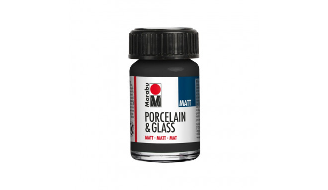 Portselani-ja klaasivärv Marabu Matt 15ml 073 black
