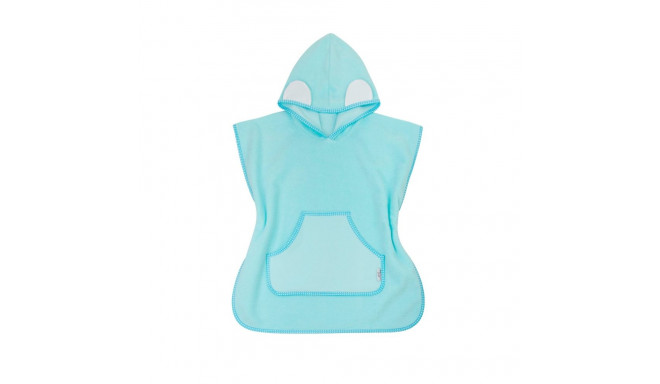 Bocioland hooded baby poncho aqua BL180