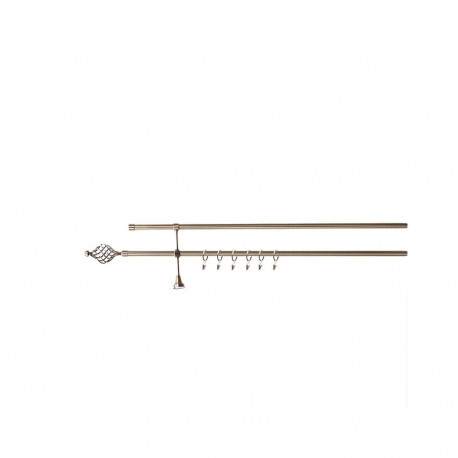DOUBLE CURT RAIL SET D19 180 CM
