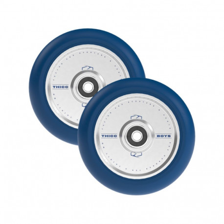 Ratas tõukerattale FUZION Thiccboys Wheels 30 x 110mm Navy/Silver (paar)