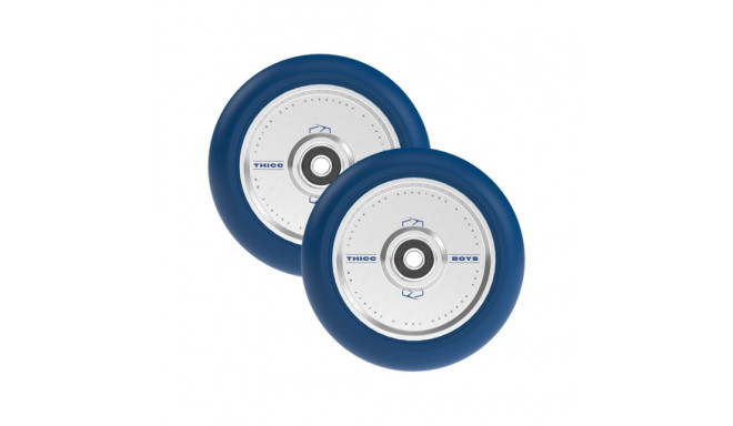 Ratas tõukerattale FUZION Thiccboys Wheels 30 x 110mm Navy/Silver (paar)