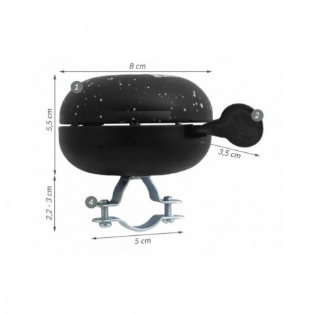 Jalgrattakell Minnie Retro, valge