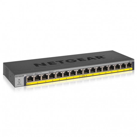 NETGEAR GS116LP hallatav gigabit ethernet (10/100/1000) toite üle etherneti (PoE) must