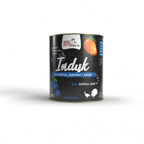 SYTA MICHA Turkey with berries and mango - wet dog food - 800g