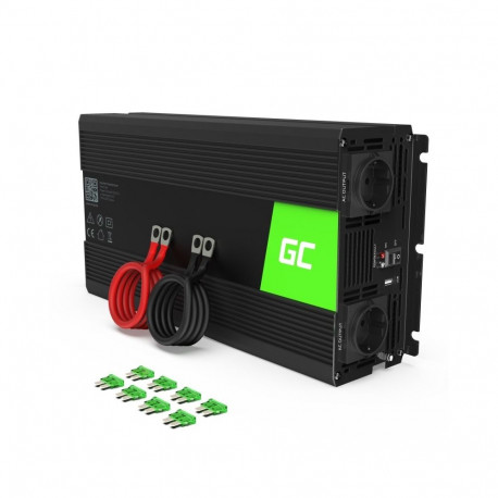 Green Cell INV24 must auto toiteadapter/inverter 1500 W